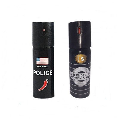 Set Spray cu piper Neutral Defens si Spray cu chili USA Police, IdeallStore&amp;reg;, 60 ml, Husa inclusa foto