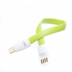 Cablu magnetic Tellur Micro USB 20 cm Verde foto