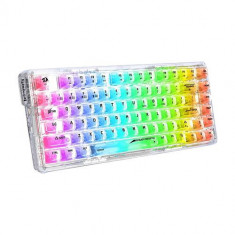 Tastatura gaming mecanica Bluetooth cu si fara fir Redragon Elf PRO transparenta iluminare RGB