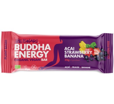 Baton energizant BIO cu acai, capsuni si banane Iswari foto