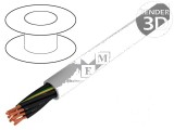 Cablu JZ-500 10G1,5mm2 neecranat 300V/500V gri