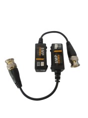 Set Video Balun 8MP, AHD TVI CVI CVBS, conector BNC, terminal push-in, UTP CAT5 5E CAT6