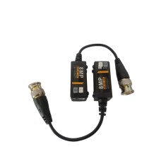 Set Video Balun 8MP, AHD TVI CVI CVBS, conector BNC, terminal push-in, UTP CAT5 5E CAT6