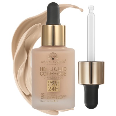 Fond de ten, Global Fashion HD Liquid Coverage Foundation, 30ml, GX05, Caramel foto