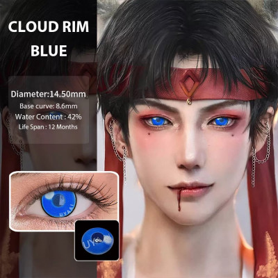 Lentile de contact colorate diverse modele cosplay - CLOUD RIM BLUE foto