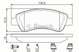 Set placute frana,frana disc PEUGEOT 206 CC (2D) (2000 - 2016) BOSCH 0 986 494 623