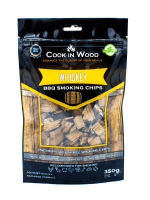 Aschii pentru afumare din lemn de stejar, infuzat cu aroma de Whiskey, chips-uri 350 grame foto