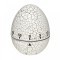 Timer analog pentru bucatarie EGG TFA, plastic, alarma audio, mecanism clasic metalic, forma ou, reglabil continuu, Argintiu