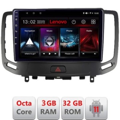 Navigatie Infiniti G35 G37 2006-2013 Android radio gps internet Octa Core 3+32 KIT-G25+EDT-E509 LENOVO LITE CarStore Technology foto