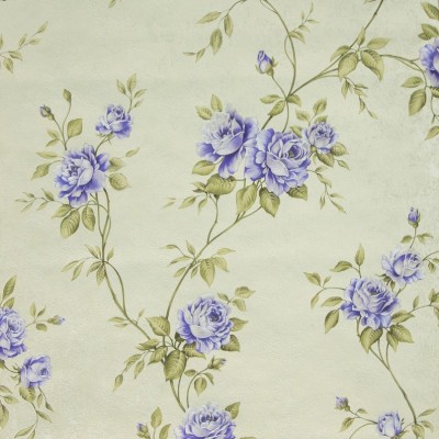 Tapet tineret, floral, crem, albastru, living, dormitor, hol, bucatarie, 37226-5 foto