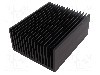 Radiator extrudat, aluminiu, 200mm x 160mm, neagra, FISCHER ELEKTRONIK - SK 627 200 SA foto