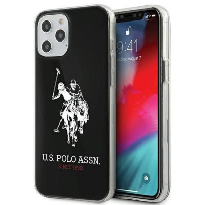 Husa Cover US Polo Silicone Big Horse pentru iPhone 12 Pro Max Black foto