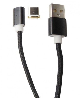 Cablu date si incarcare USB Magnetic mufa Type-C (detasabila) la USB 2.0, 1.2 metri, negru, pentru telefoane cu port tip C foto