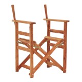 Cumpara ieftin Scaun regizoral de gradina Kompa cadru din lemn de fag solid culoare nuc 56.5x54x88 cm