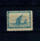 Argentina 1892 - Aniversare descoperirea Americii, 2c nestampilat, cu sarniera