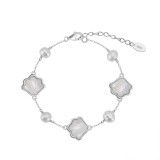 Cumpara ieftin Bratara din argint 925 pentru dama, JW1548, model scoica, placata cu rodiu, DELIS