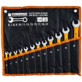 Set chei combinate, 12 piese, cu strat anticoroziv, Powermat