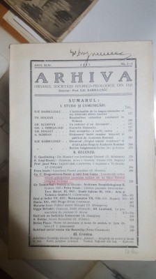 Arhiva, Organul Societății Istorico-Filologice Din Iași, Nr. 3-4, 1937 017 foto