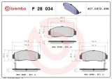 BREMBO P 28 034 PRIME LINE set placute frana,frana disc