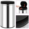 Cos gunoi inteligent vidaXL 60L, senzor automat, inox, argintiu. Deschidere/inchidere automata cu senzor, capac detasabil