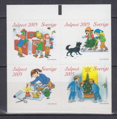 SUEDIA 2005 CRACIUN SERIE AUTOADEZIVA MNH foto