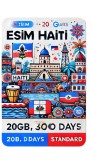 ESIM Haiti, 20GB, 30 Days, Standard