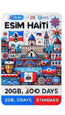 eSIM Haiti, 20GB, 30 Days, Standard foto
