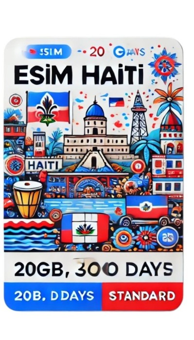 eSIM Haiti, 20GB, 30 Days, Standard