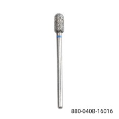 Capăt de freză de diamantat pentru cuticule, cilindru rotunjit, br&acirc;u albastră, 880/040B