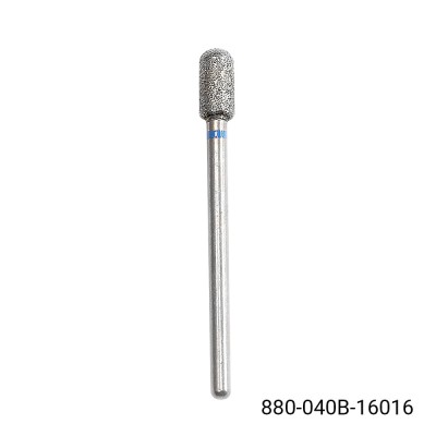 Capăt de freză de diamantat pentru cuticule, cilindru rotunjit, br&amp;acirc;u albastră, 880/040B foto