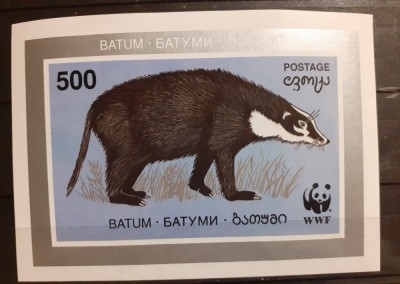 Batumi fauna wwf colita bloc mnh foto