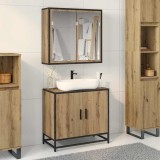vidaXL Set de mobilier pentru baie Pe perete 2 pcs stejar artizanal 3402469