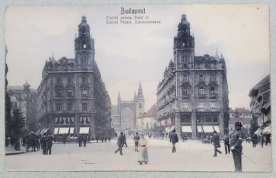 BUDAPESTA , CLOTILD PALAIS , SCHWURSTRASSE , CARTE POSTALA , INCEPUTUL SEC. XX foto