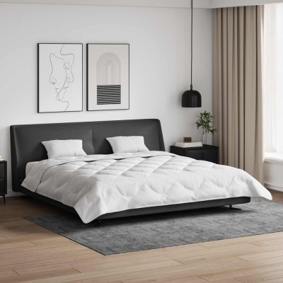 vidaXL Pilotă de vară cu pernă 3 pcs Alb Microfibră 3377276 foto