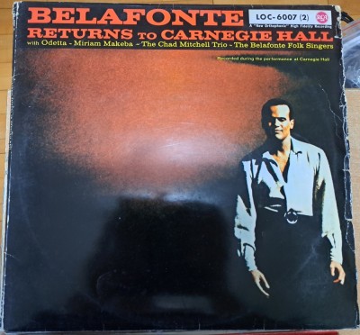 Disc Vinil Harry Belafonte - Belafonte Returns To Carnegie Hall (2xLP)- RCA LOC 6007-1, LOC 6007-2 foto