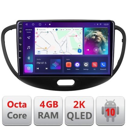Navigatie HHyundai I10 2007-2013 Android ecran Qled 2K Octa core 4+32 KIT-i10-2007+EDT-E409-2K CarStore Technology