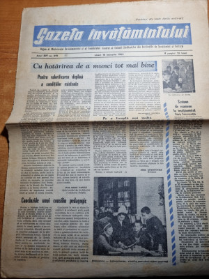 gazeta invatamantului 18 ianuarie 1963-regiunea suceava,raionul tarnaveni foto