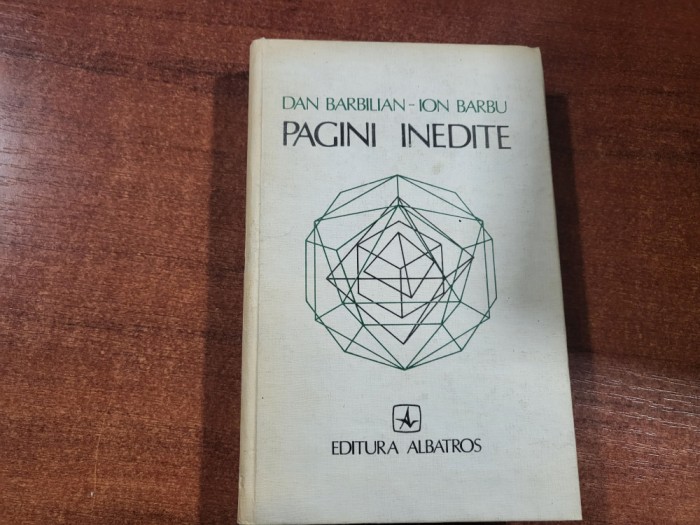 Pagini inedite de Dan Barbilian,Ion Barbu