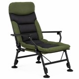Scaun pliabil premium pentru pescuit si camping, reglabil, 180 kg, verde