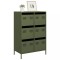 Gossi dulap inalt, verde masliniu, 68x39x101,5 cm, otel