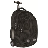 Cumpara ieftin Ghiozdan Troler ST.Right, colectia Geometric Grey, TB01, roti silicon, 44x32x25 cm