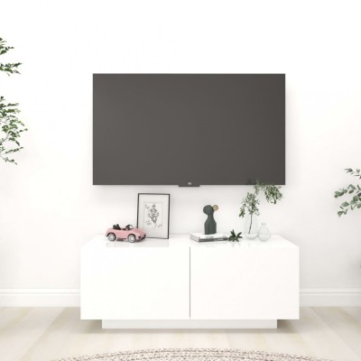 Gossi comoda tv, alb, 100x35x40 cm, pal foto