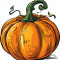 Sticker decorativ, Halloween, Dovleac, Portocaliu, 63 cm, 8588ST-5