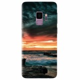 Husa silicon pentru Samsung S9, Dramatic Rocky Beach Shore Sunset