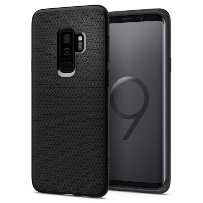 Husa pentru Samsung Galaxy S9 Plus, Spigen Liquid Air, Matte Black foto