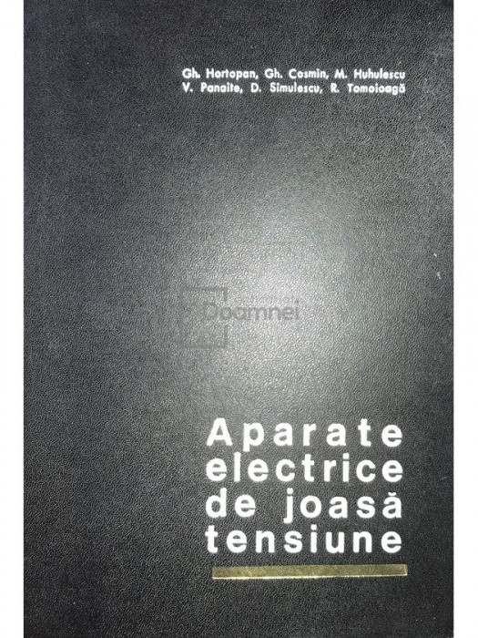 Gh. Horțopan - Aparate electrice de joasă tensiune (editia 1969)