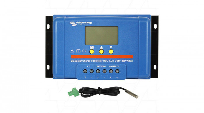 Victron Energy BlueSolar PWM PWM DUO-LCD&amp;USB 12/24V-20A 12V / 24V 20A Controler de &icirc;ncărcare solară