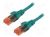 Cablu patch cord, Cat 6, lungime 0.5m, U/UTP, DIGITUS - DK-1612-005/G