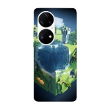 Husa compatibila cu Huawei Nova Y70 model Sky Block Minecraft, Silicon, TPU, Viceversa, Transparent, Carcasa