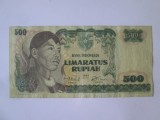 Cumpara ieftin Rara! Indonezia 500 Rupiah 1968 in stare buna,bancnota din imagini